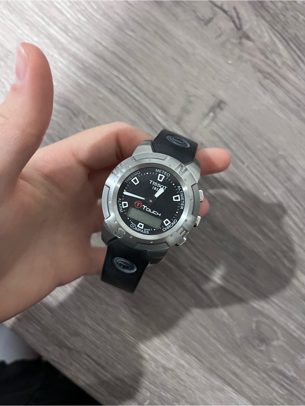 Tissot Black Dial Silver Bezel Sport Smartwatch